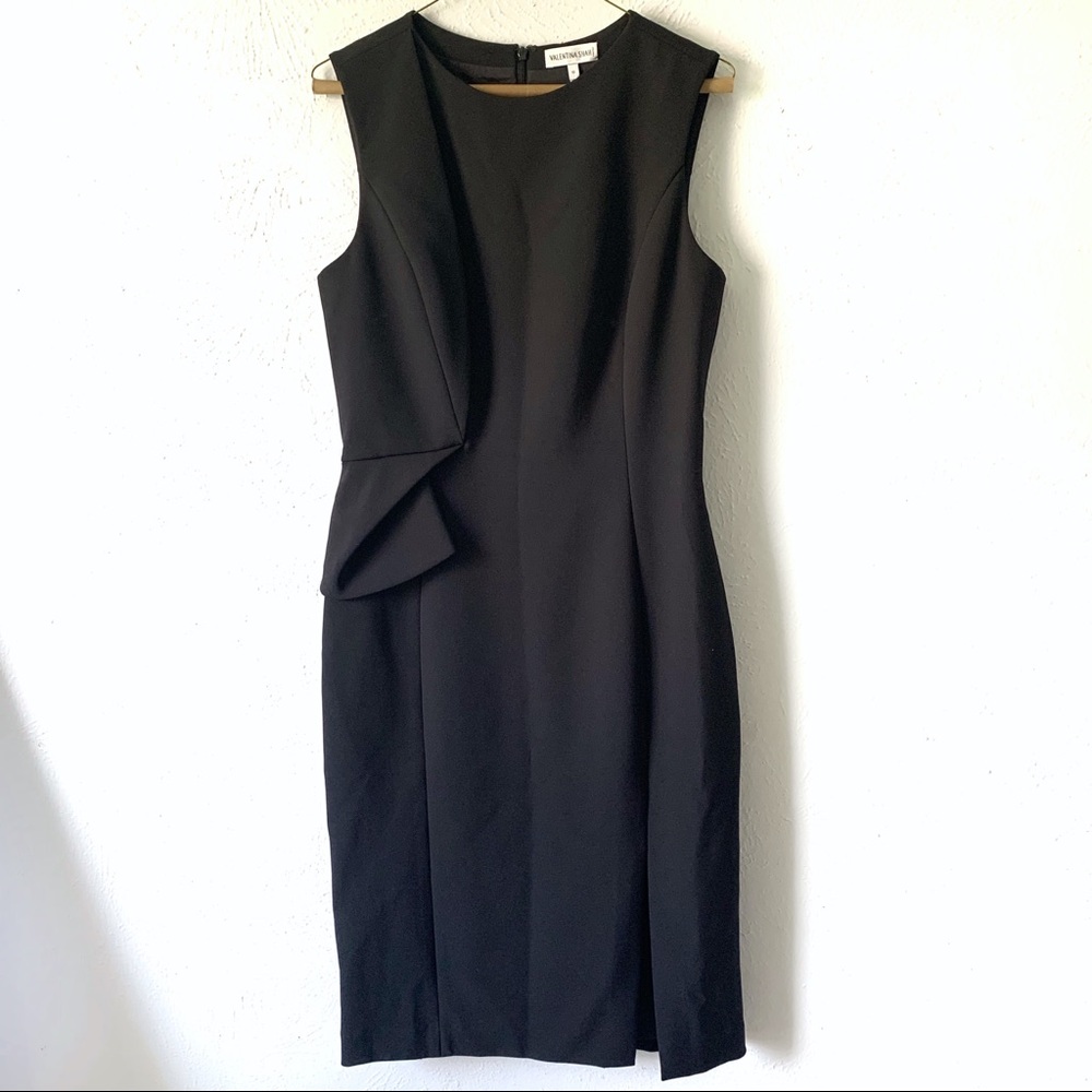 Valentina Shah black midi cocktail dress